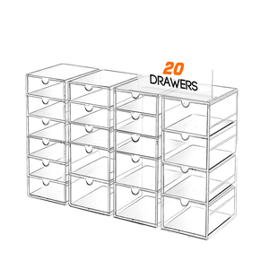 Fashion <strong>Drawer</strong> Pen Holder Plastic Vanity Jewelry Makeup Organizer <strong>Storage</strong> Box <strong>Clear</strong> Cosmetic Display <strong>Case</strong> - Product Image 5