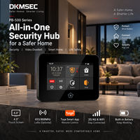 Système d'alarme de sécurité domestique intelligent Tuya série P500, WiFi 4G, écran tactile 4,3 pouces, panneau d'alarme sans fil, 433 MHz, 868 MHz, LORA