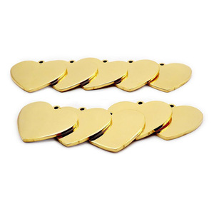 Fashion love Stainless Steel Electroplated Dog Tag Laser Engraving <strong>Blank</strong> Heart-shaped Metal Tag Jewelry <strong>Pet</strong> Lose Card - Product Image 6
