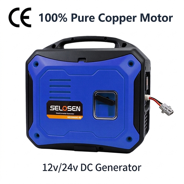 12 Volt Dc Generator Small Intelligent Self-Starting 2000W Output 7L Fuel Tank Ultra-long Life Battery 12 Volt Dc Generator