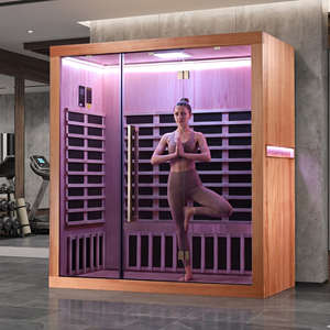 Sauna de Infrarrojos Lejanos de Bajo EMF para 3-4 Personas, de Madera de Hemlock, para Interiores, para el Hogar, para Fitness, Desintoxicación Corporal Completa, Cabina de Sauna FIR - Product Image 1
