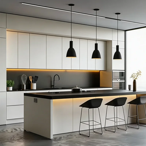 Muebles de Cocina a Medida, Estilo Moderno con Isla de Almacenamiento para Proyectos de Construcción Residencial - Product Image 3