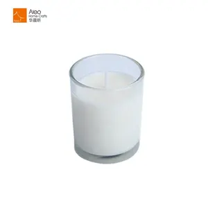 Personalized Unity Soy Wax Essential Oil Massage Candle Set In Round White Clear Glass With Gift Box For Wedding Decoration