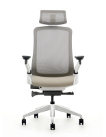 Chaise de bureau exécutive ergonomique moderne à dossier haut en maille avec massage et soutien lombaire