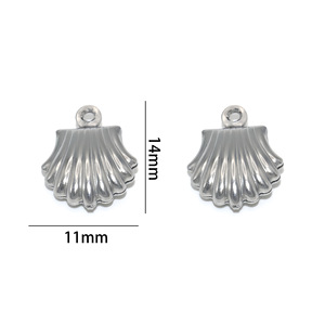 Ciondoli in Acciaio Inossidabile a Forma di Animali Marini (Conchiglia, Stella Marina, Cavalluccio Marino, Delfino, Gambero) per Creazione Fai-da-te di Collane, Bracciali e Orecchini - Product Image 3