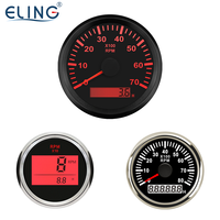 Tachymètre numérique ELING Compteur REV Compteur RPM Jauge 52mm 85mm avec compteur horaire avec rétro-éclairage pour Excavator