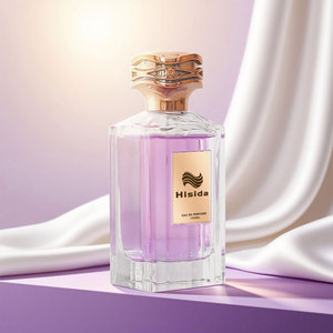 Botella de Spray de Perfume de vidrio cuadrado transparente de alta calidad Botella de Perfume vacía de 100ml con caja de embalaje - Product Image 5