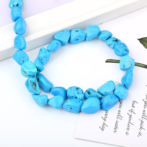 Blauw <span class=keywords><strong>Turquoise</strong></span> 10-15Mm Medium Size Gestabiliseerd <span class=keywords><strong>Turquoise</strong></span> Freeform Nugget Kralen Voor Diy Sieraden Armband Maken - Product Image 4