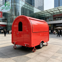 Camion de cuisine mobile de haute qualité, cuisine ronde pour festivals, nourriture de rue et événements