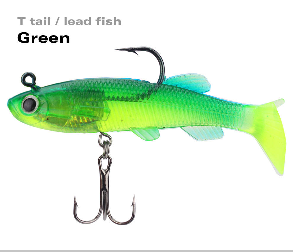 50PCS Soft Fishing Lures Kit With 5 Jig Heads - Saltwater & Freshwater Worms, Swimbaits