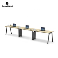 Design moderne Poste de travail pour 3 personnes Bureau d'ordinateur Bureau de direction Bureau de direction