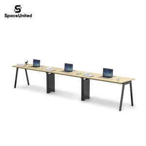 Design moderno 3 persona Workstation ufficio Computer scrivania Executive Manager ufficio scrivania - Product Image 5