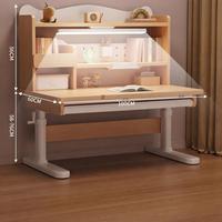 Ensemble de bureau d'étude ergonomique pour enfants, réglable en hauteur, en bois confortable, avec chaise, pour la maison et le bureau, par Factory Director