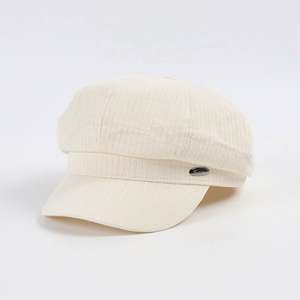 Gorra de boina a cuadros de 8 paneles para primavera/verano, estilo Newsboy, color liso, para mujer, ideal para moda y uso casual. - Product Image 3