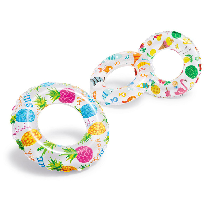 INTEX 59230 Inflatable Donut Lively Print 51cm Baby Swim Rings