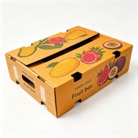 Boîte de transport personnalisée robuste en papier biodégradable pour avocat, poire, fruits et légumes, avec design libre