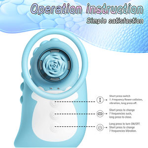 Vibrador de Succión con Forma de Rosa, Juguete Sexual con Copa Extraíble para Estimulación del Clítoris, Pezones y Punto G, Vibrador para <span class=keywords><strong>Mujeres</strong></span>, Logotipo Personalizado - Product Image 3