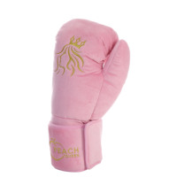 Gant de boxe en peluche rose PEACH QUEEN, gant de boxe brodé princesse, gant de boxe décoratif en peluche douce, jouet