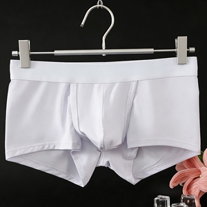 Caleçons boxers en coton pour hommes, taille mi-haute, avec poche de séparation, respirants, à double ouverture, pour jeunes - Product Image 2