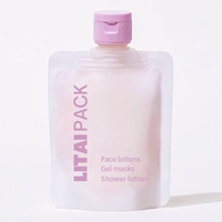 2024 vente en gros personnalisé imprimé thermoscellé liquide mini Gel douche cosmétiques échantillon sac bec pochette pour crème pour les mains shampooing