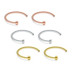 1 ud. Anillo de Nariz <span class=keywords><strong>Falso</strong></span> para Mujer y <span class=keywords><strong>Hombre</strong></span>, Acero Quirúrgico 20G, Joyería de <span class=keywords><strong>Piercing</strong></span> <span class=keywords><strong>Falso</strong></span>, Aro de <span class=keywords><strong>Labio</strong></span>, Septum, Nariz, Joyería Corporal - Product Image 4