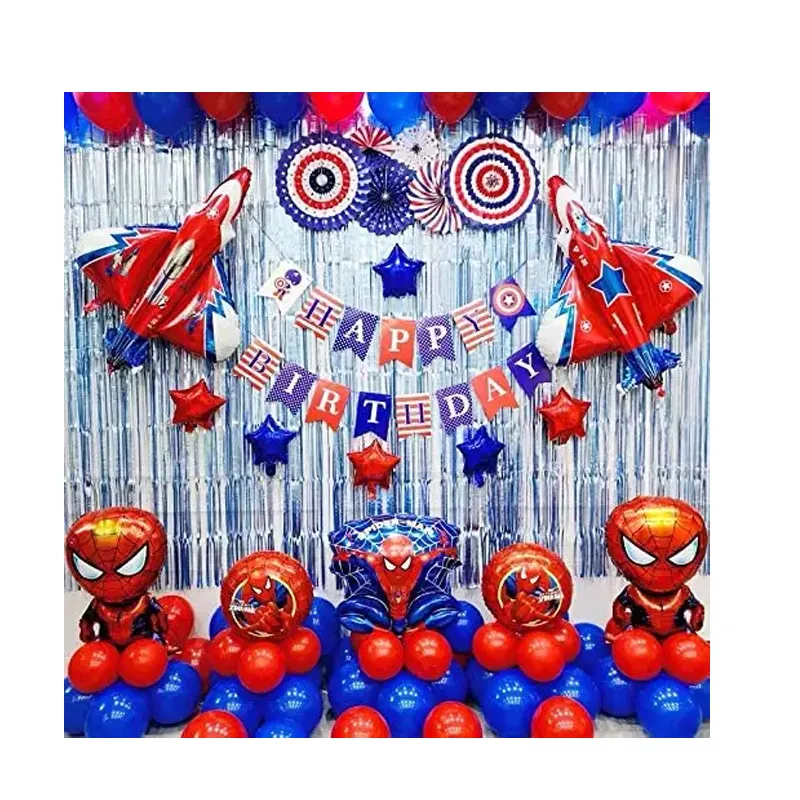 Spiderman Birthday party supplies Spiderman Birthday Party Decorations Superhero Theme Balloons set Spider man balloons