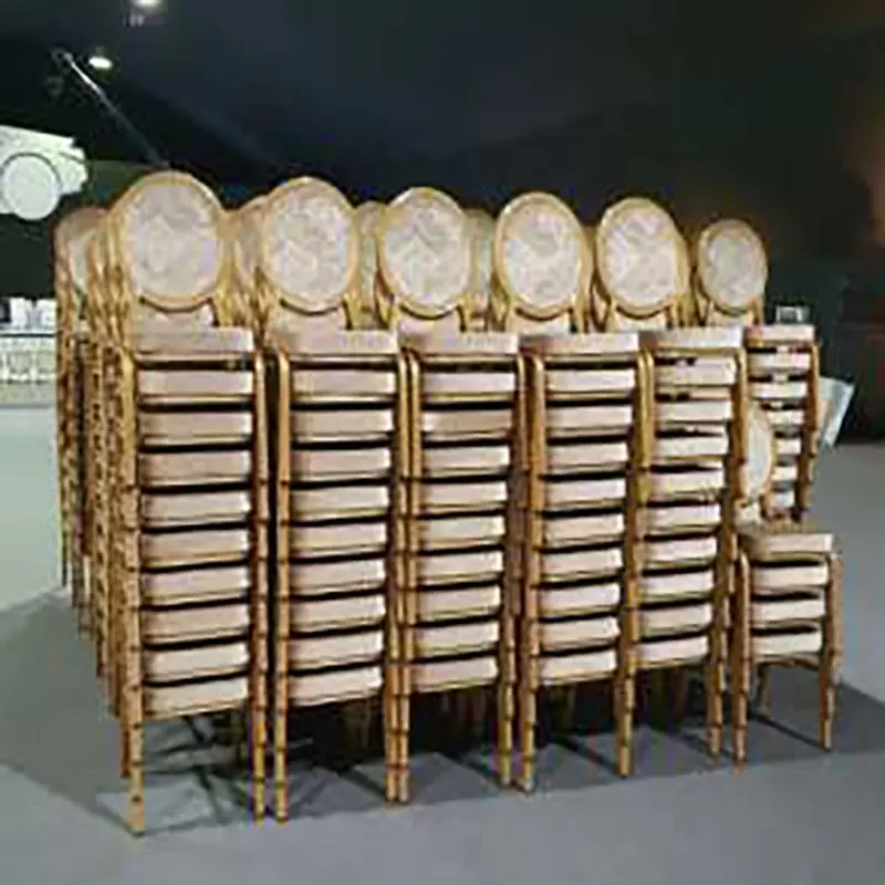 Chaise d'hôtel Chaise empilable pour mariage et événement Chaises d'hôtel de banquet en acier et métal