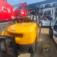 Chariot élévateur contrepoids diesel Komatsu FD50 d'occasion, 5 tonnes, moteur à combustion interne, pour la manutention de marchandises en entrepôt