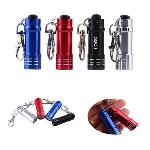 Custom Logo <b>Printed</b> Aluminum Alloy 3 Led Colors Keychain Micro Work Flashlight <b>Mini</b> Professional Torch - Product Image 1