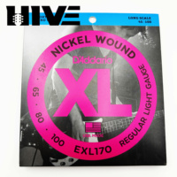 Senar Bass HIVE XL Nickel Wound EXL165 EXL170 EXL220 EXL170-5 4 Senar 5 Senar Skala Panjang Senar Gitar Bass Elektrik