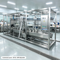 Ligne d'abattage de volailles mobile compacte, ensemble complet, machines de traitement modulaires pour poulet, canard, oie