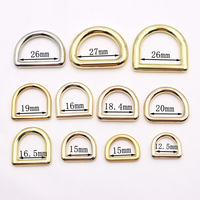 Druckguss Zink legierung Metall D Ring 27mm Riemen verstellbar D Schnalle Vergoldete D-Ring Schnallen Metall D Ringe für Tasche Zubehör