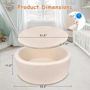 OEM Toddler Indoor Custom Comfortable Kids <b>Play</b> <b>Sofa</b> Modern Soft Baby Ball Pool Wholesale Soft Ball Pools Round Foam Ball Pit - Product Image 5