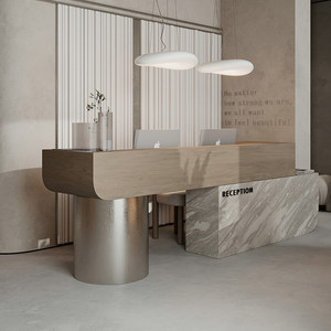 Comptoir de réception moderne, comptoir d'accueil, table de consultation pour salon, clinique, studio - Product Image 3