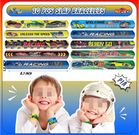 Raceauto Party Slap Armbanden Polsbandjes Sleutelhangers Tattoo Stickers Mini Voertuigen Auto's Modellen Speelgoed Cadeau Traktatie Doosjes Tassen Favorieten