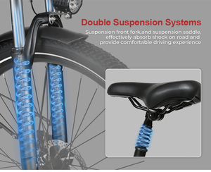 UK Warehouse Hybrid Electric City Bike 250w500D Power Motor Carbon Fibre Aluminum Frame Smart Controller Lithium Dirt Scooter - Product Image 5