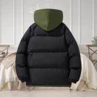 Veste d'hiver personnalisée pour homme, style puffer, décontractée, épaisse, chaude, coupe-vent, pour l'extérieur, résistante au froid, avec capuche, en duvet