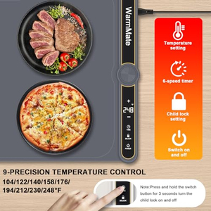 Portable Fast <b>Heating</b> Silicone <b>Electric</b> Warming Tray Food Warming Mat Roll up Buffet Hot Plates <b>Heat</b> <b>Pad</b> for Parties Home Travel - Product Image 5
