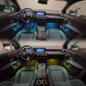 Éclairage d'ambiance SJC Car W177 LHD/RHD pour <span class=keywords><strong>Mercedes</strong></span>-Benz <span class=keywords><strong>Classe</strong></span> <span class=keywords><strong>A</strong></span> modèles 2019-2026, kit de ventilation intérieure LED RGB dynamique 64 couleurs - Product Image 2