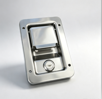 Longyu XK103 Serrure à palette à clé en acier inoxydable poli, type panneau à compression intégré, loquet spécial anti-collision