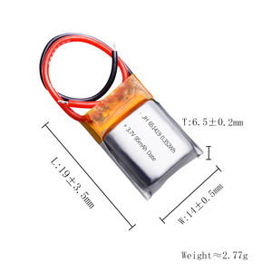 Batterie rechargeable au lithium polymère JH 3.7V 25C petite taille 95mah 651419 avec induction 51005 pour avion RC, garantie de 12 mois - Product Image 6