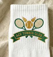 Chaussettes de sport rayées blanches et vertes avec logo personnalisé OEKO Tex100, chaussettes d'équipe, chaussettes de club, chaussettes de sport OEM, vente en gros de chaussettes de tennis