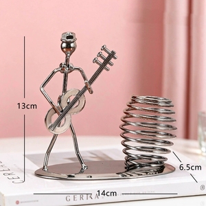 Iron Man <b>Pen</b> <b>Holder</b> Creative Simple Piano Violin Sax <b>Desktop</b> Light Luxury Decorative Art Ornament Gift - Product Image 2