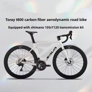 Vélo de route en carbone SAVA <span class=keywords><strong>Aurora</strong></span> A7L Pro, fibre de carbone, frein à disque hydraulique à vitesse variable R7120, ultra-léger, unisexe, guidon courbé, menthe - Product Image 5
