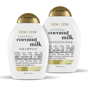 Après-<span class=keywords><strong>shampoing</strong></span> et gel capillaire à l'huile de coco naturelle OEM/ODM – Rafraîchissant, nourrissant, hydratant, soyeux, adoucissant – Marque privée - Product Image 1