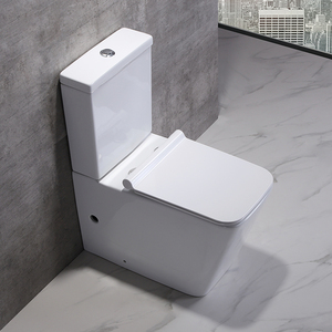 Tiêu chuẩn Châu Âu Watermark vuông hiện đại P Trap vệ sinh gốm phòng tắm ngồi hai mảnh WC nhà vệ sinh commode - Product Image 2