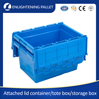Boîte fourre-tout montage en PP, grand boîtier plastique empilable et refermable, idéal pour le rangement, 5/56L