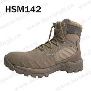 Zh, mạnh mẽ đệm PU + cao su đế ngoài đào tạo đi bộ đường dài khởi động Nubuck da giữa cắt mắt cá chân nâu chiến thuật chiến đấu khởi động hsm234 - Product Image 3