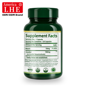 Capsules de vitamine B3 Niacine de haute qualité Shecome, favorisent la santé cardiaque et la santé du cholestérol chez les adultes, complément alimentaire de Niacine - Product Image 2