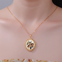 Collar con Colgante de Acero Inoxidable con Foto Personalizada, Estilo Retro, Certificado CE, Joyería para Dropshipping, Regalo para el Día de la Madre